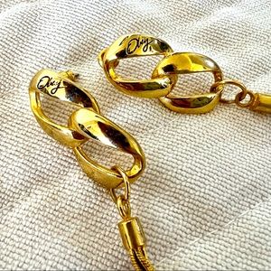 OBEY brand Gold Chain dangle earrings